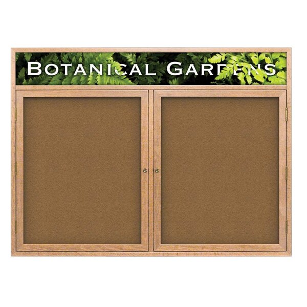 United Visual Products Open Faced Traditional Corkboard, 60x36" UV643A-BRONZE-CLOUD - main
